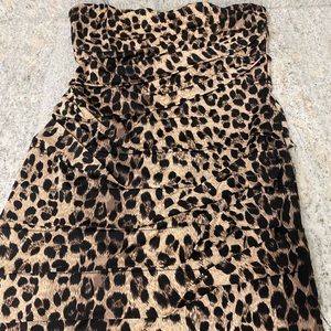 Cheetah print tube dress